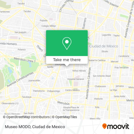 Museo MODO map