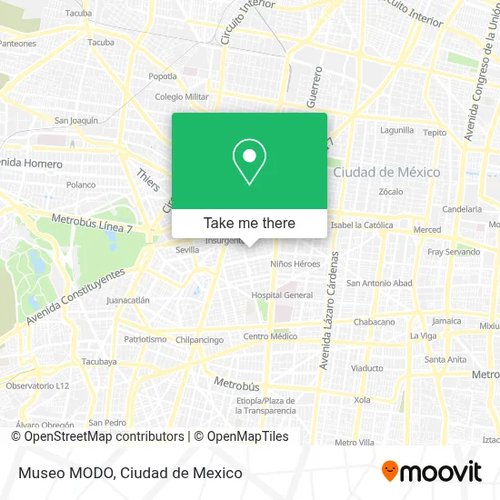 Museo MODO map