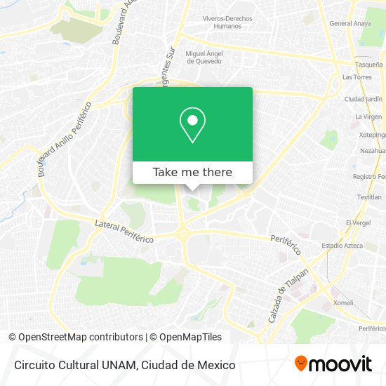 Circuito Cultural UNAM map
