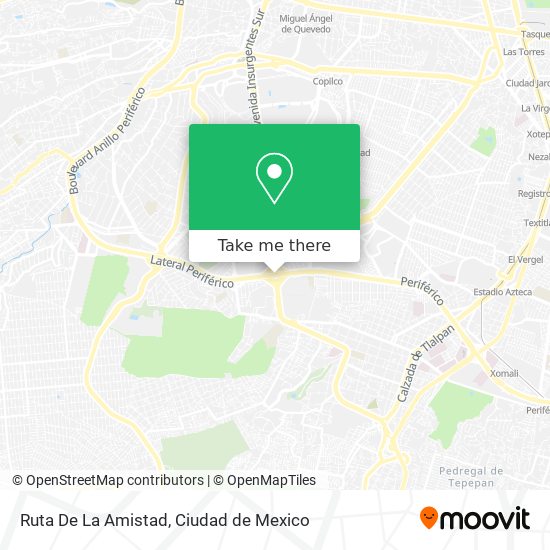Ruta De La Amistad map