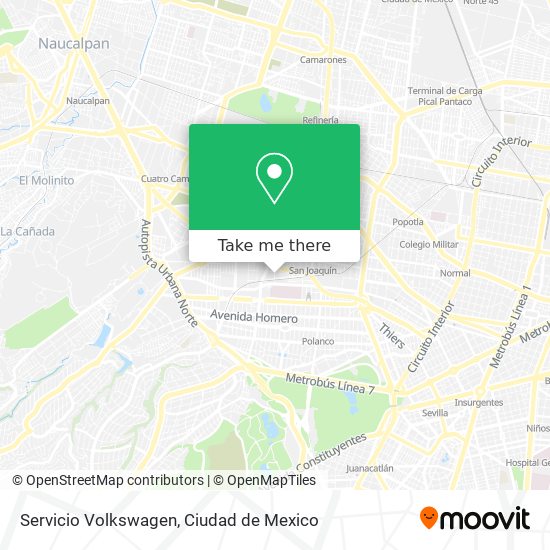 Servicio Volkswagen map