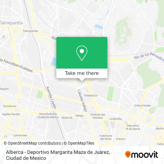 Alberca - Deportivo  Margarita Maza de Juárez map
