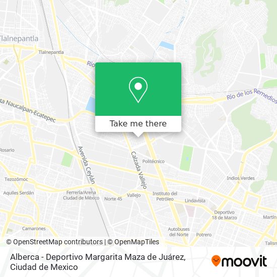 Mapa de Alberca - Deportivo  Margarita Maza de Juárez