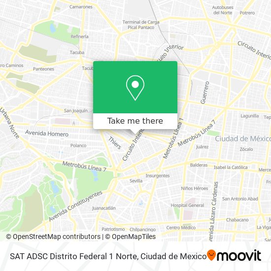 How To Get To Sat Adsc Distrito Federal 1 Norte In Ciudad De Mexico By Bus Or Metro 2236