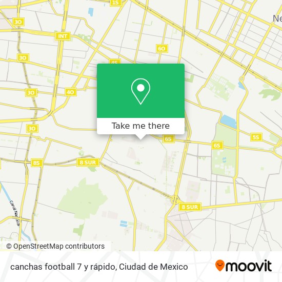 Mapa de canchas football 7 y rápido