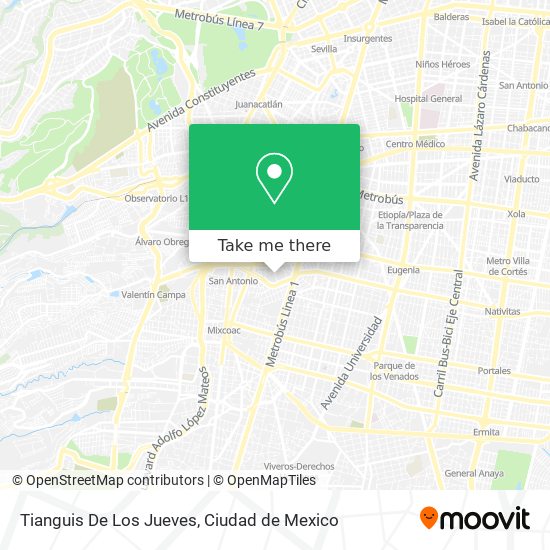 Tianguis De Los Jueves map