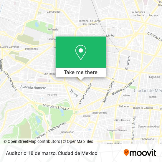 Auditorio  18 de marzo map