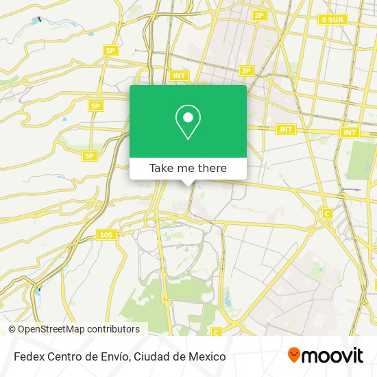 Mapa de Fedex Centro de Envío