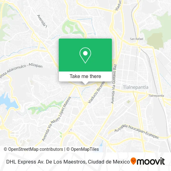 Mapa de DHL Express Av. De Los Maestros