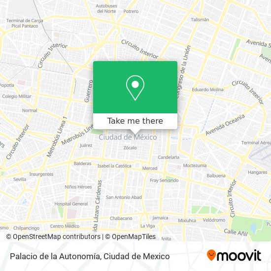 Palacio de la Autonomía map