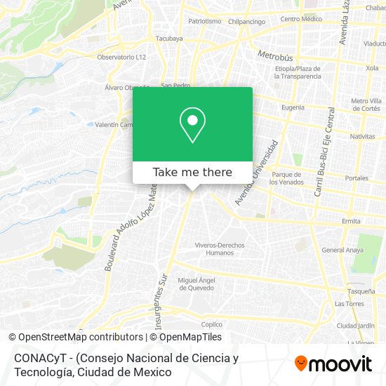 Mapa de CONACyT -