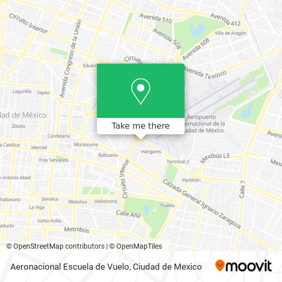 Aeronacional Escuela de Vuelo map