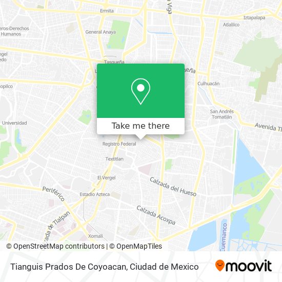 Tianguis Prados De Coyoacan map