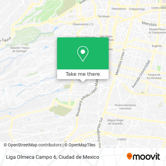 Liga Olmeca Campo 6 map