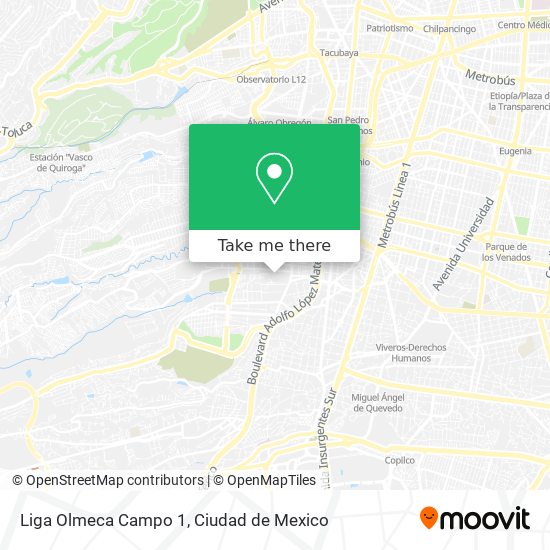 Mapa de Liga Olmeca Campo 1
