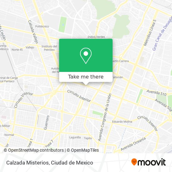 Calzada Misterios map