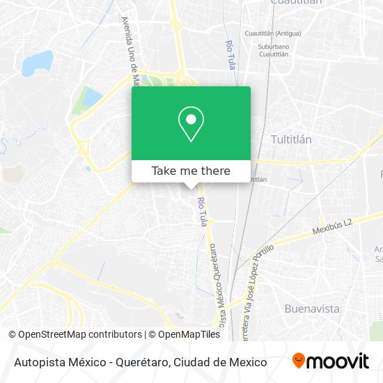 Autopista México - Querétaro map