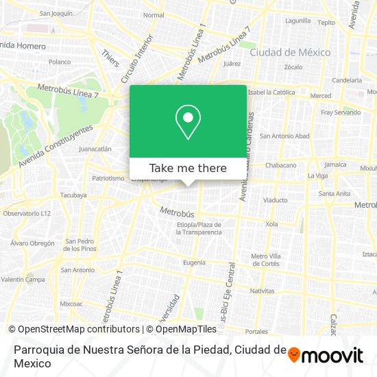 Parroquia de Nuestra Señora de la Piedad map