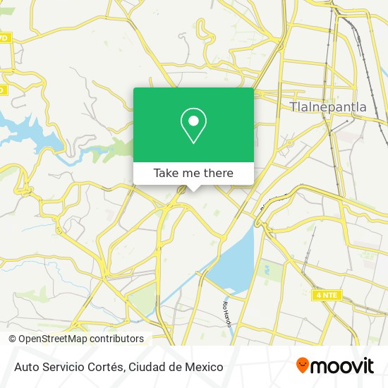 Mapa de Auto Servicio Cortés