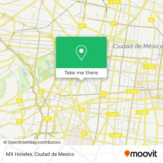 MX Hoteles map