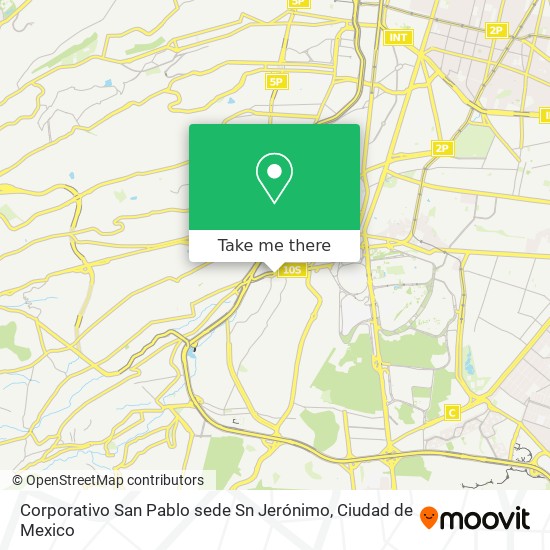 Corporativo San Pablo sede Sn Jerónimo map