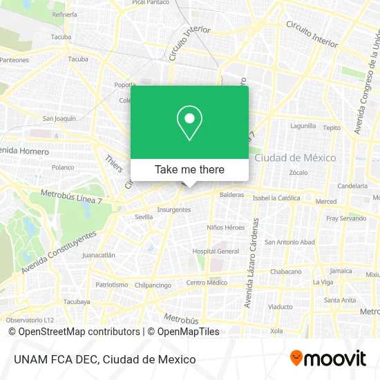 UNAM FCA DEC map