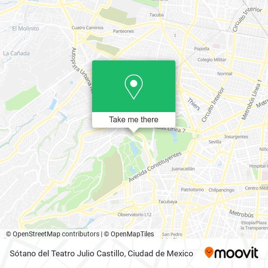 Sótano del Teatro Julio Castillo map