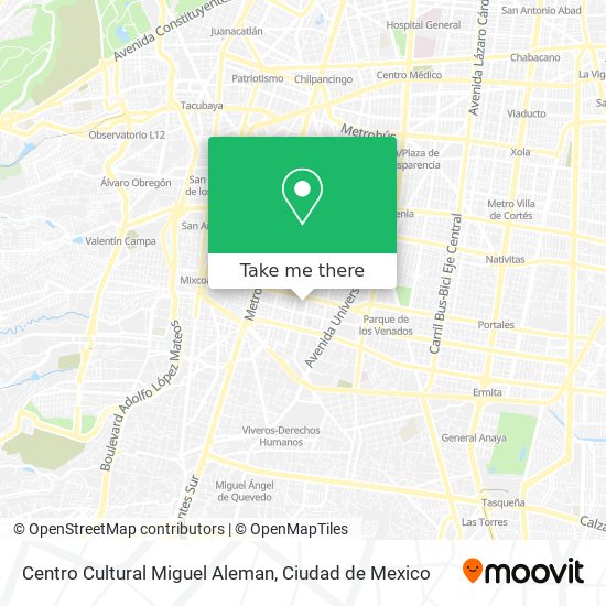 Centro Cultural Miguel Aleman map