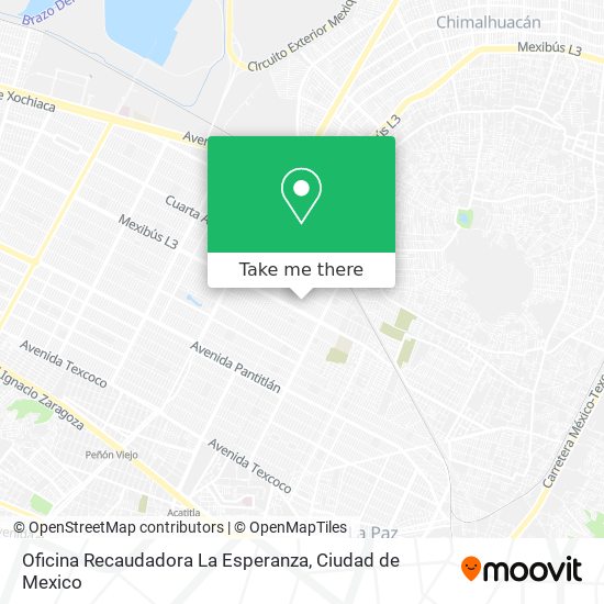 Mapa de Oficina Recaudadora La Esperanza