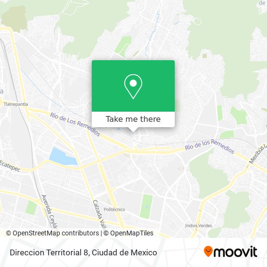 Mapa de Direccion Territorial 8