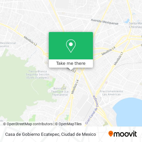 Casa de Gobierno Ecatepec map