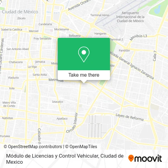 Mapa de Módulo de Licencias y Control Vehicular