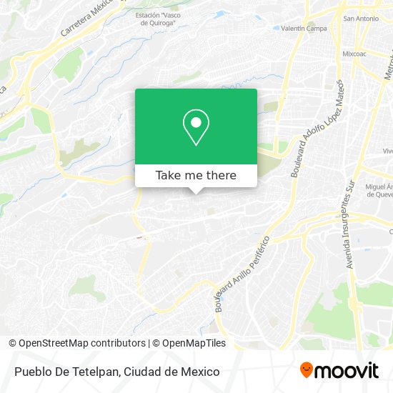 Pueblo De Tetelpan map