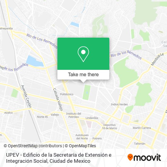 UPEV - Edificio de la Secretaría de Extensión e Integración Social map