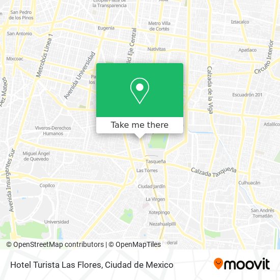 Hotel Turista Las Flores map