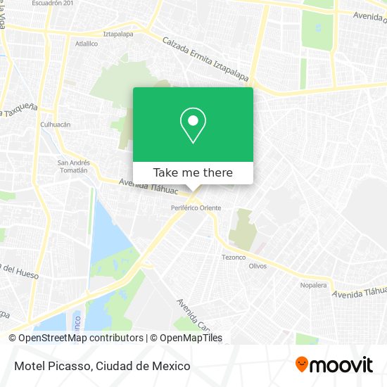How to get to Motel Picasso in Iztapalapa by Bus or Metro?