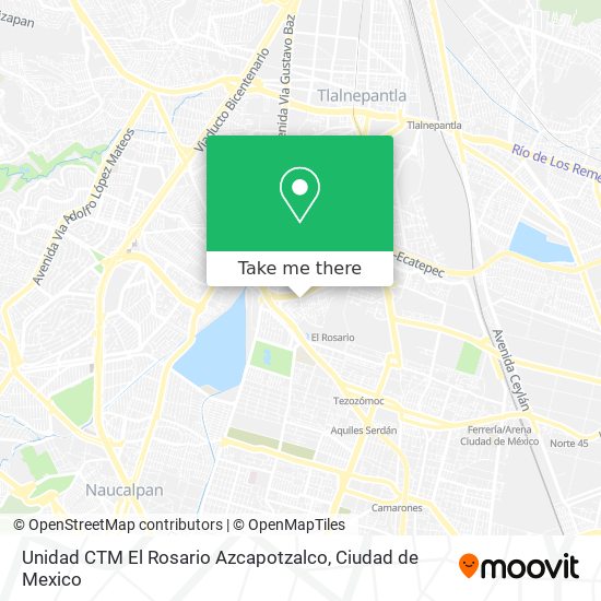 Unidad CTM El Rosario Azcapotzalco map
