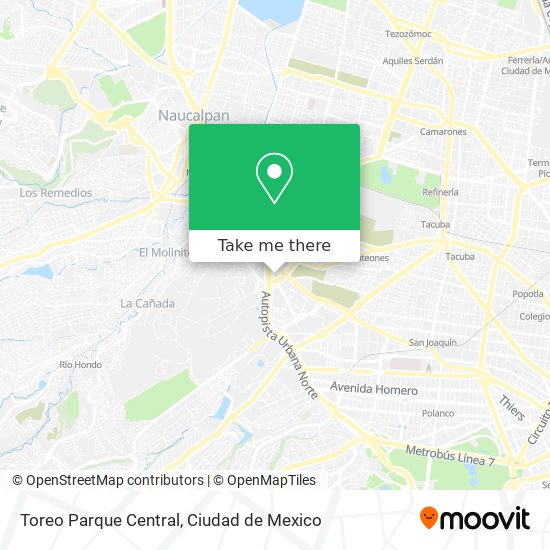 Toreo Parque Central map