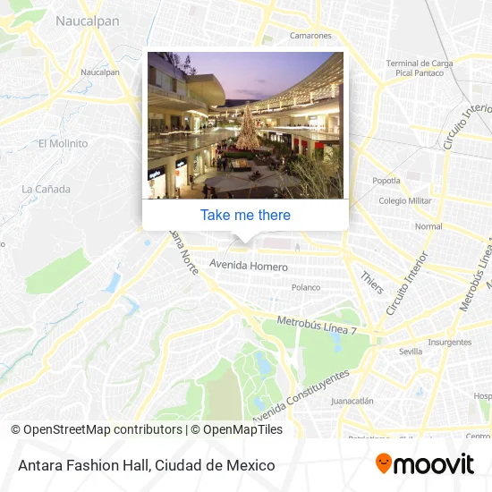 Mapa de Antara Fashion Hall