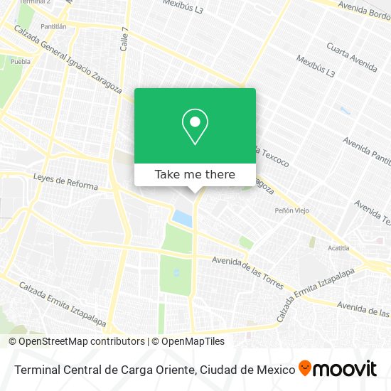 Mapa de Terminal Central de Carga Oriente