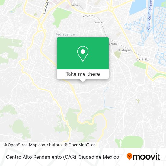 Centro Alto Rendimiento (CAR) map