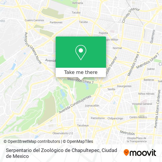 Serpentario del Zoológico de Chapultepec map