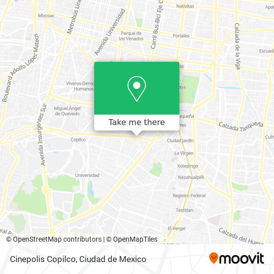 Cinepolis Copilco map