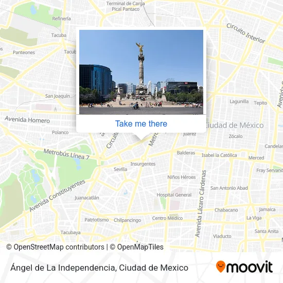 Ángel de La Independencia map