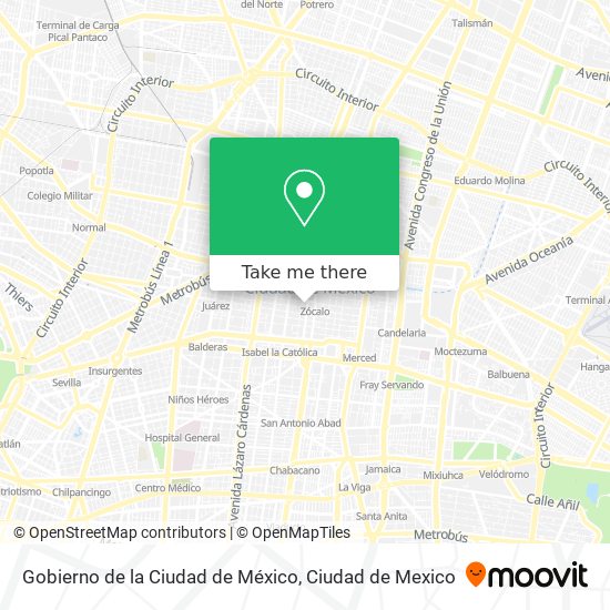 Mapa de Gobierno de la Ciudad de México
