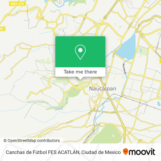 Canchas de Fútbol FES ACATLÁN map