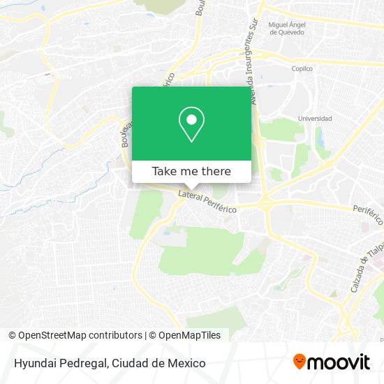 Hyundai Pedregal map