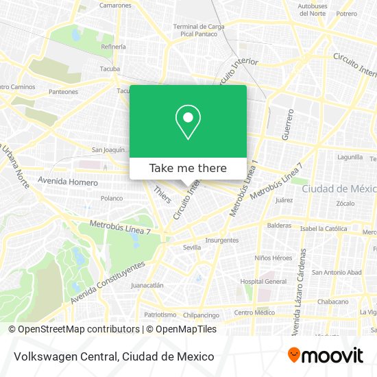 Mapa de Volkswagen Central