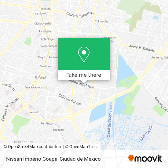 Nissan Imperio Coapa map