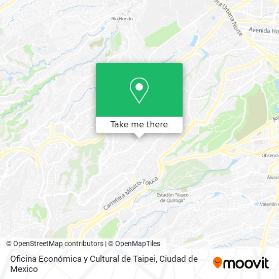Mapa de Oficina Económica y Cultural de Taipei